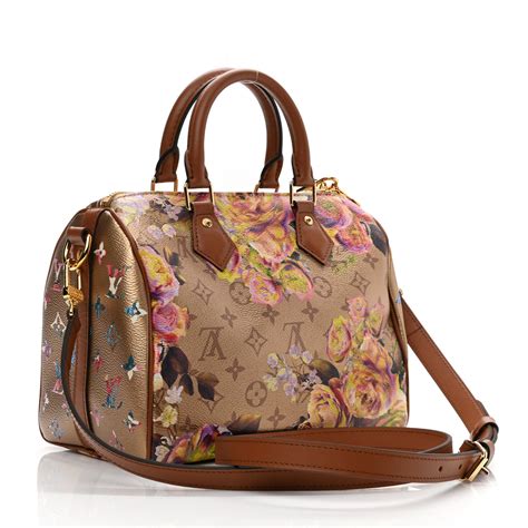 louis vuitton speedy bandouliere 25 floral pattern gold|louis vuitton speedy 25 monogram.